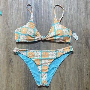 Dippin' Daisy's Floral Bikini - Orange and Blue